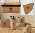 Coffee Travel Set with Leather Cover